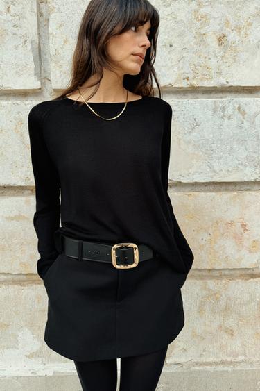 FINE KNIT SWEATER - Black by Zara - Image 2
