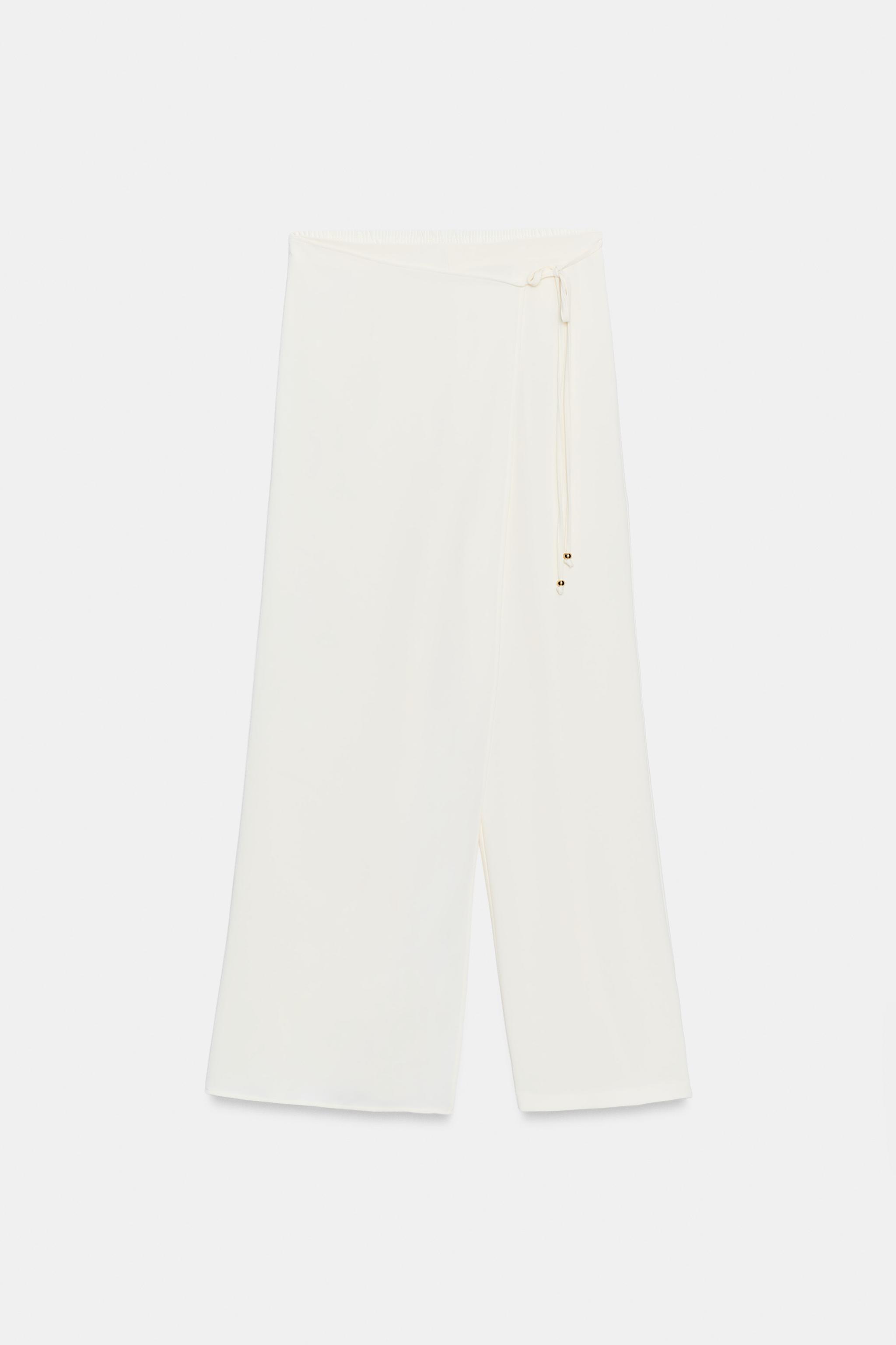 Женские брюки Zara CROSSOVER WRAP PANTS — фото 7