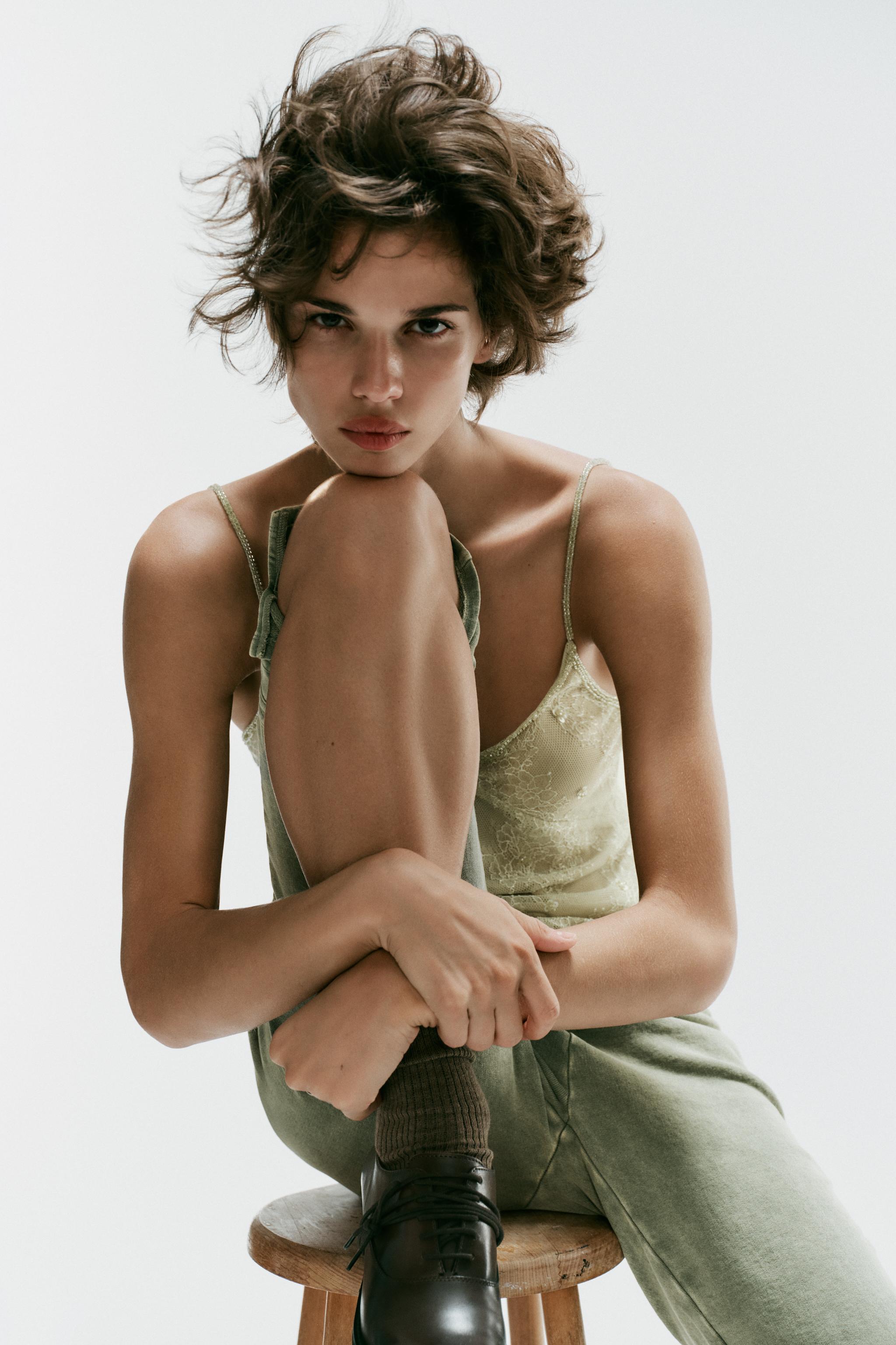 BEADED THIN STRAP TOP
