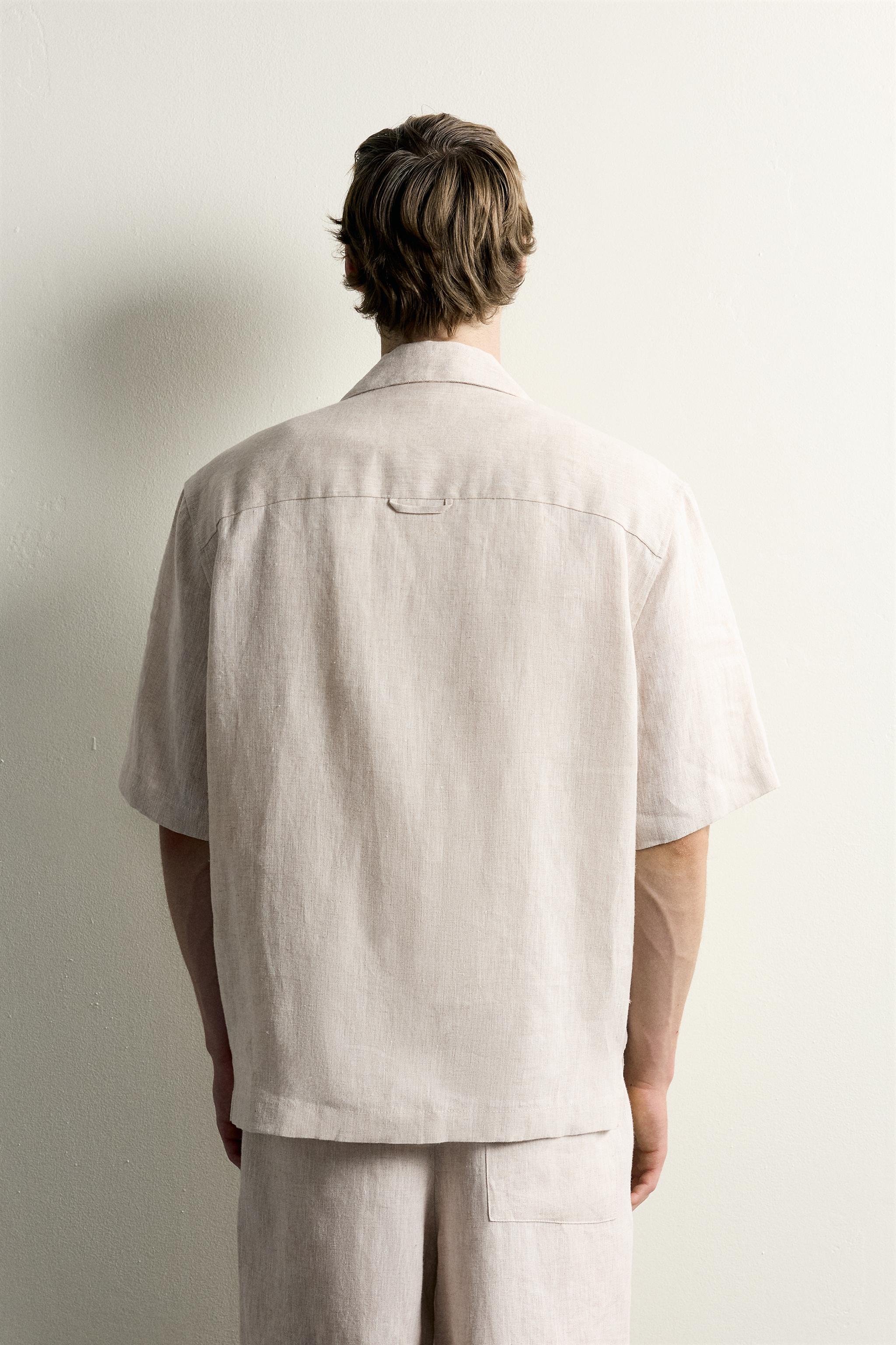100% LINEN RELAXED FIT SHIRT - thumbnail 3