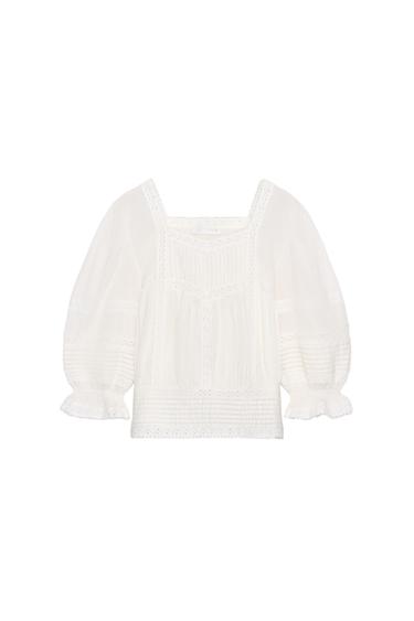 ZW COLLECTION ROMANTIC BLOUSE - Ecru by Zara