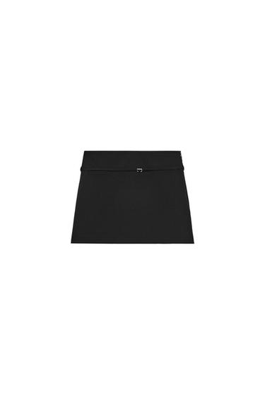 Zara BELTED SKORT - Black