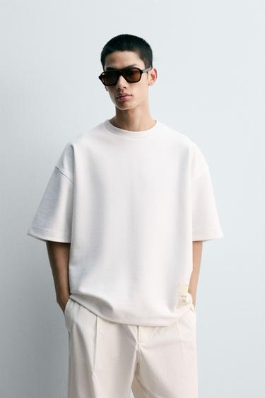 INTERLOCK LABEL SWEATSHIRT - White by Zara