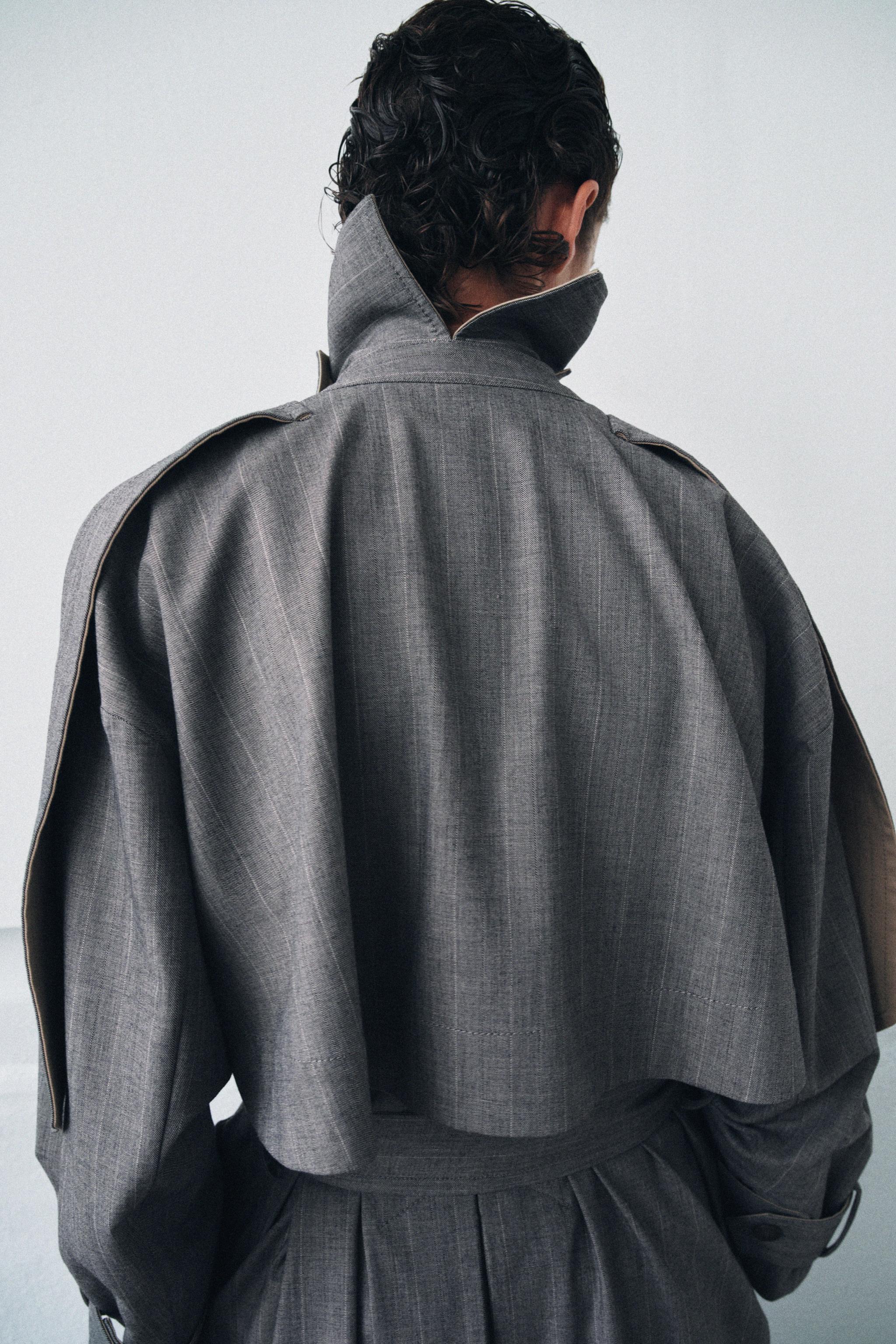 COMBINED PLAID TRENCH COAT ZW COLLECTION LIMITED EDITION