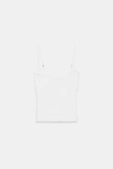 CORSETRY-INSPIRED TOP WITH GATHERING - White by Zara - Image 6