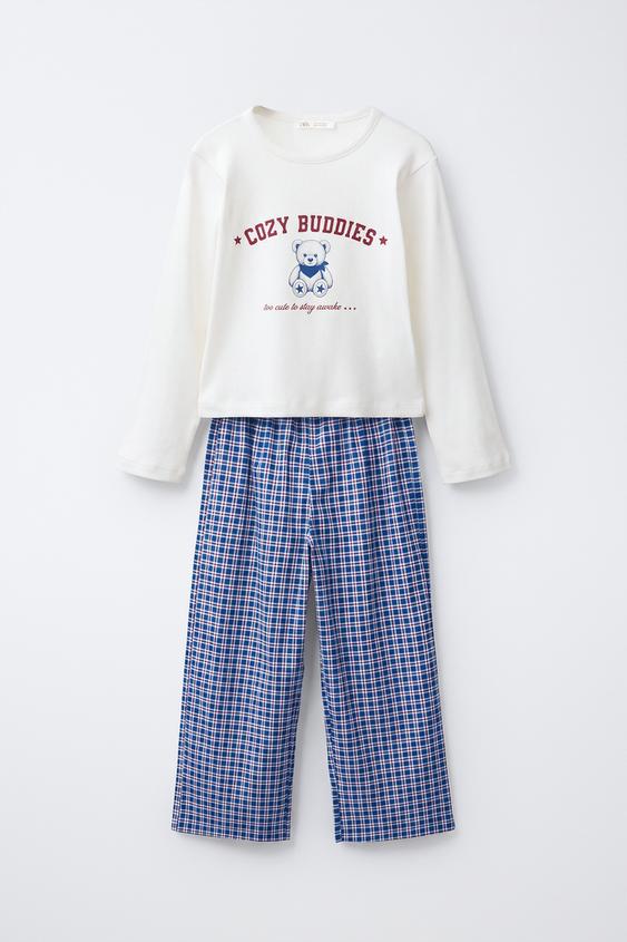6-14 ЛЕТ/ КОМБИНИРОВАННАЯ ПИЖАМА — СИНИЙ от Zara — изображение 0