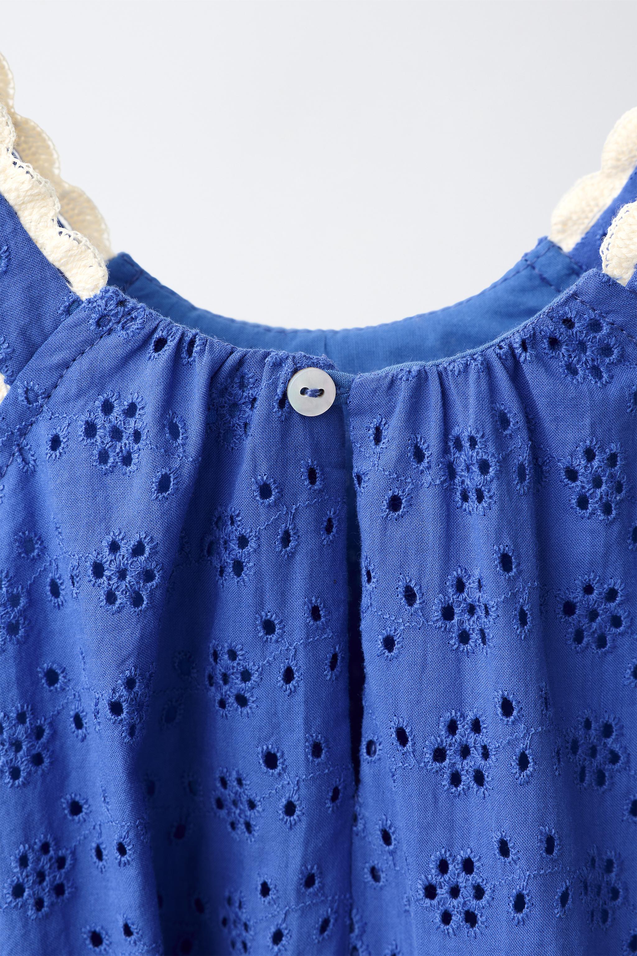 Детские платья Zara EMBROIDERED SHIFFLY LACE DRESS — фото 3