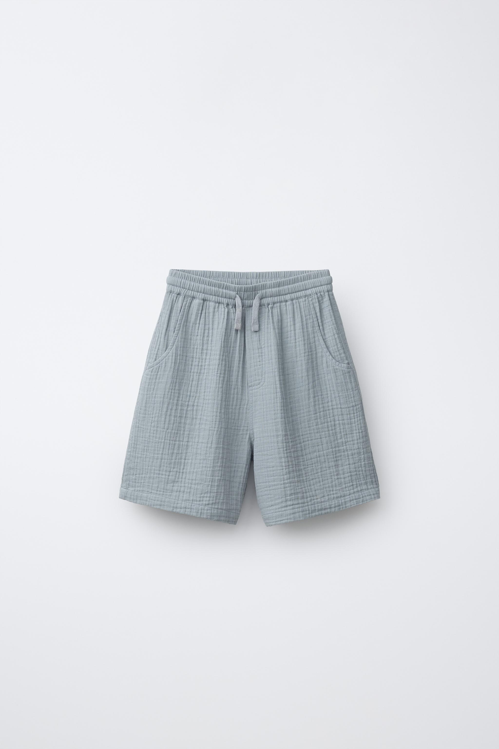 DOKULU BERMUDA - Mavi / Gri | ZARA Türkiye / Turkey