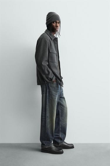 SURCHEMISE STRUCTURÉE EN TWILL DÉPERLANT - Gris anthracite de Zara - Image 3