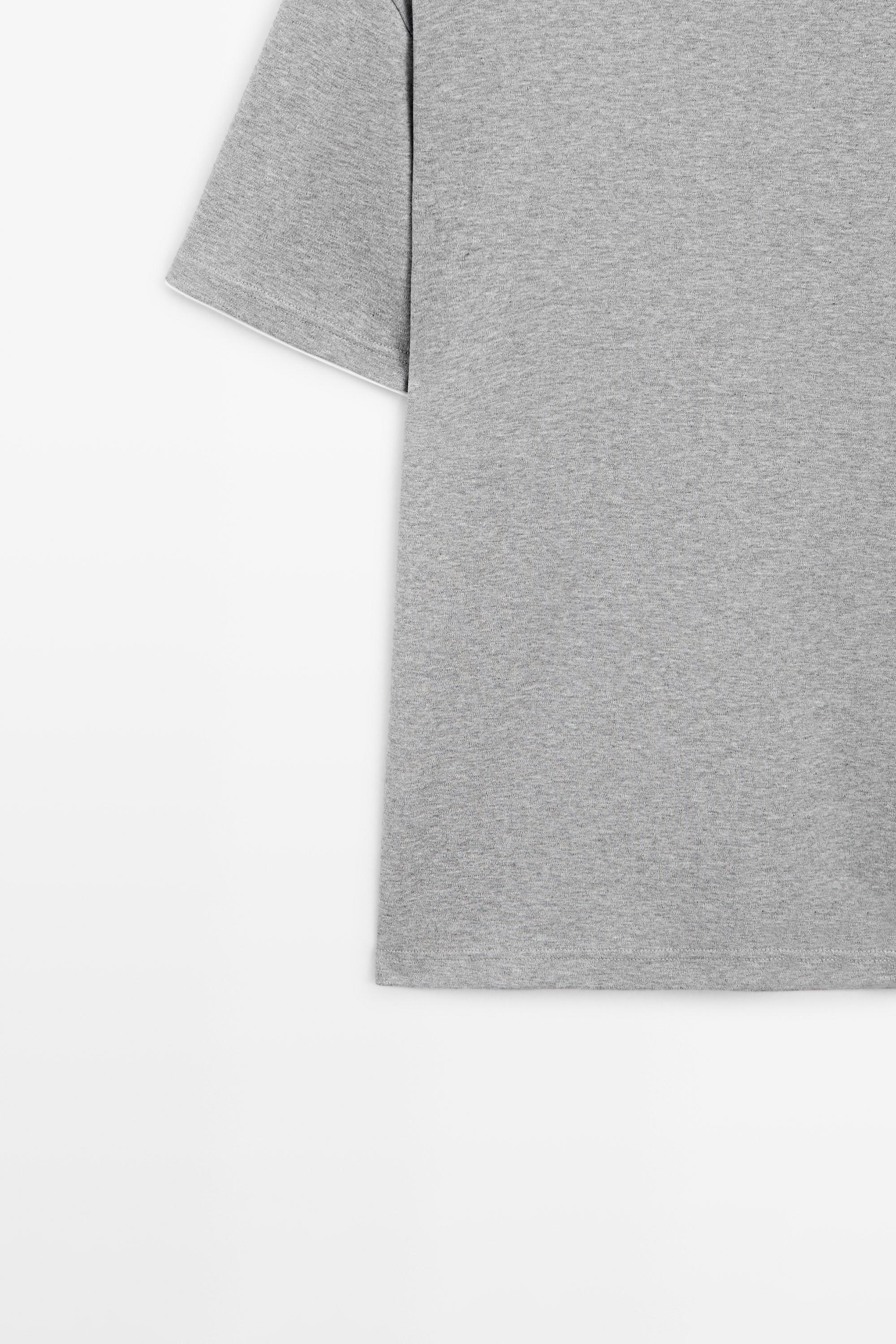 T-shirt détail contrastant 100 % coton