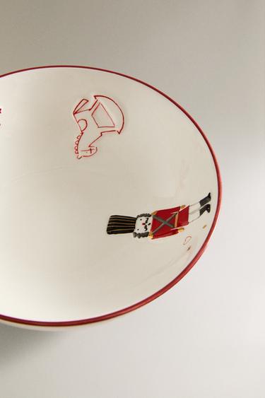 CHILDREN'S STONEWARE CHRISTMAS BOWL - Multicoloured by Zara - Image 2