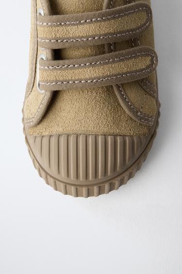 SPLIT SUEDE SNEAKERS - Light beige by Zara - Image 5
