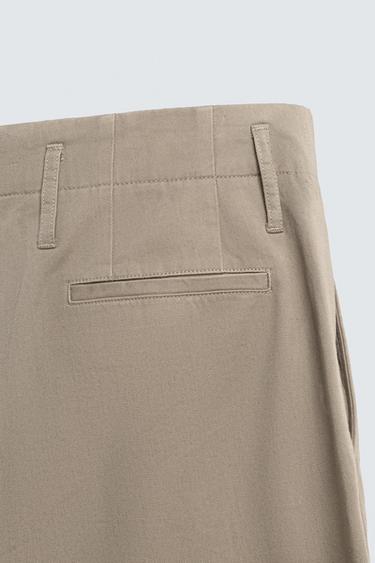 PANTALON CHINO À PLIS - Sable de Zara - Image 9
