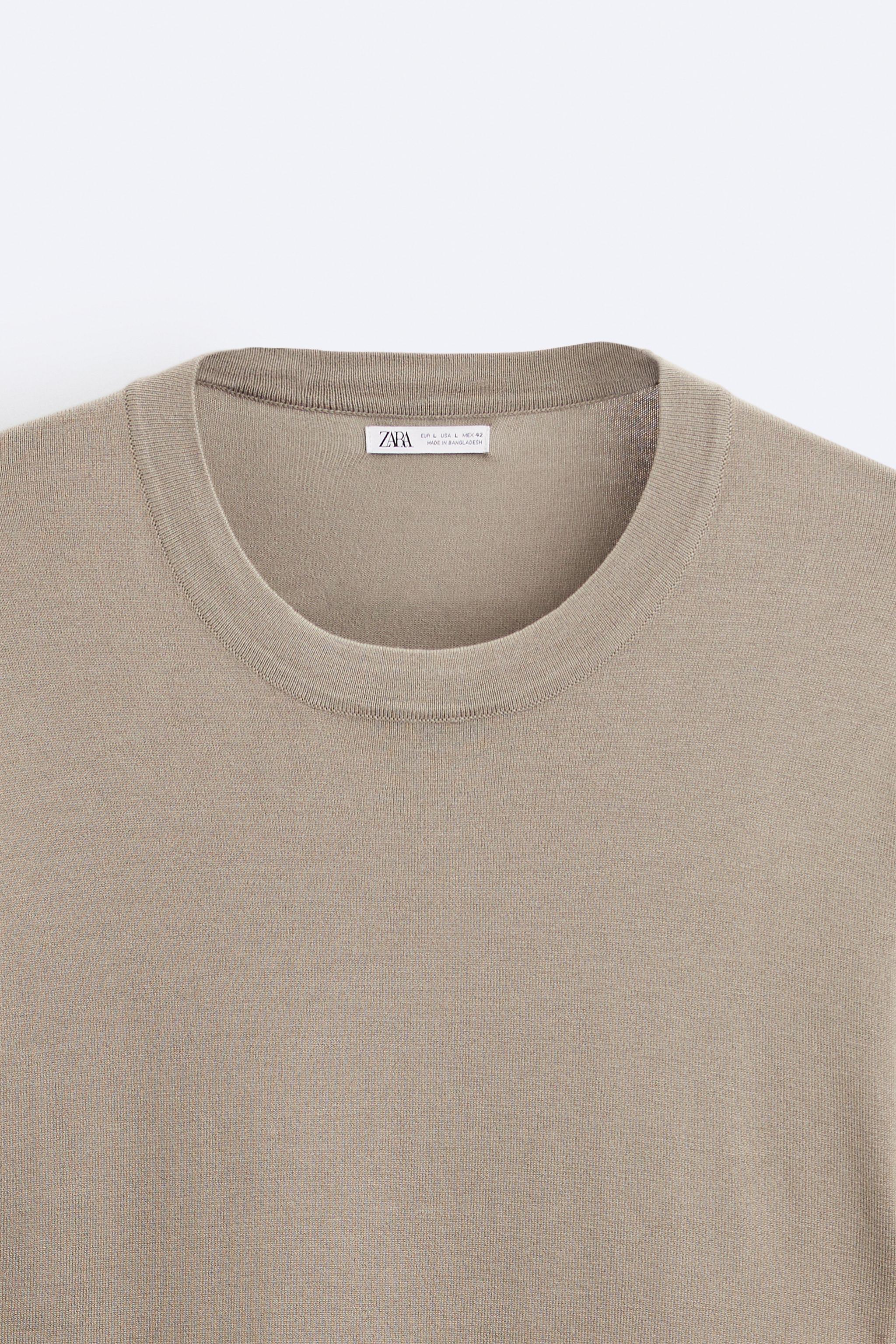 Zara crew neck sweater hot sale