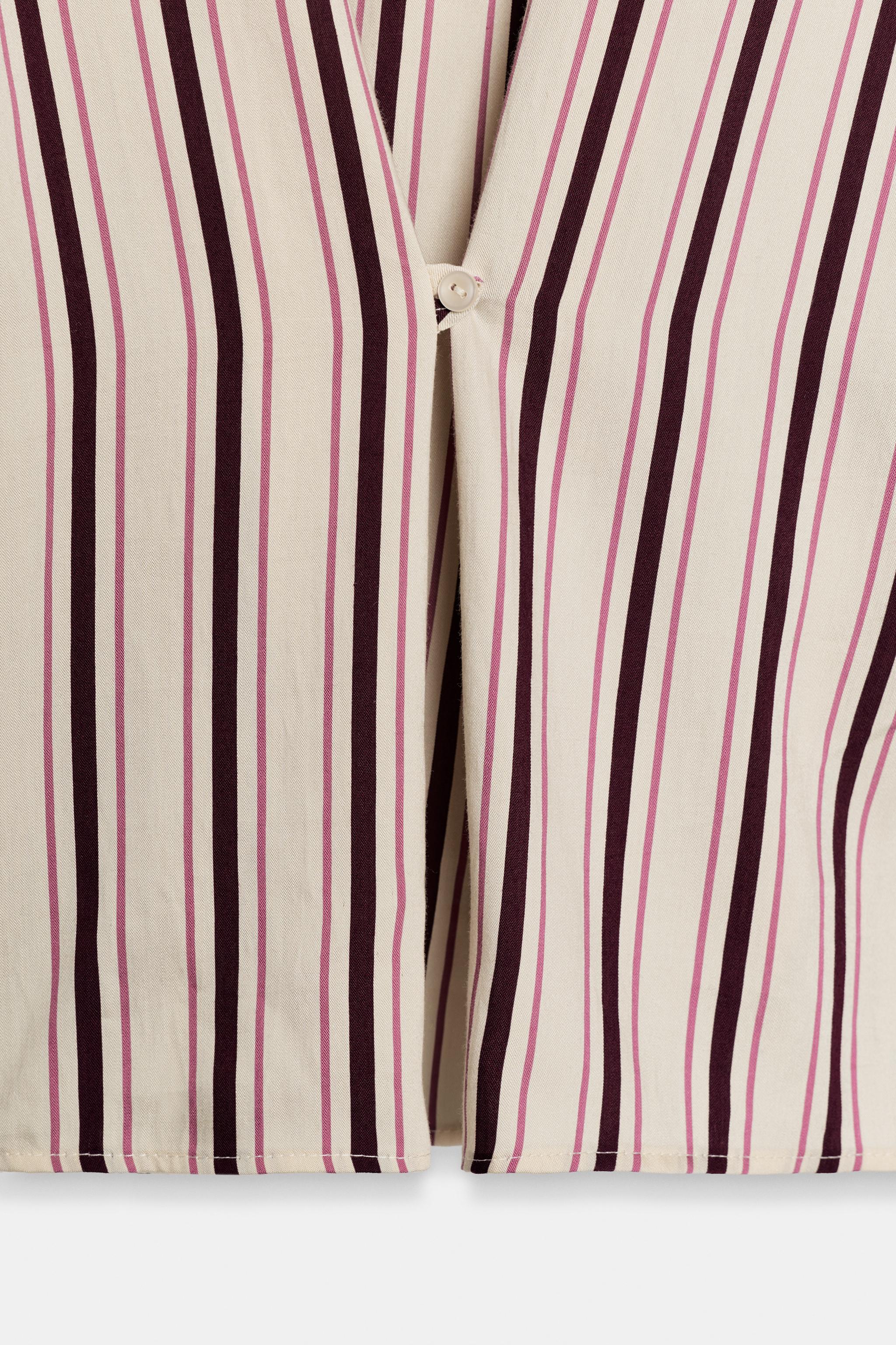 CHEMISE À RAYURES MANCHES RETROUSSÉES