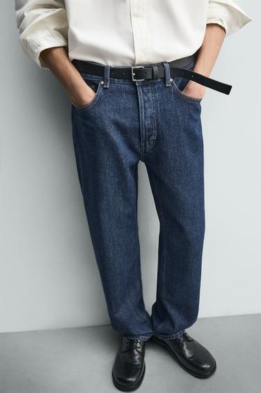 جينز بقصة عادية - أزرق الخاص بـ Zara