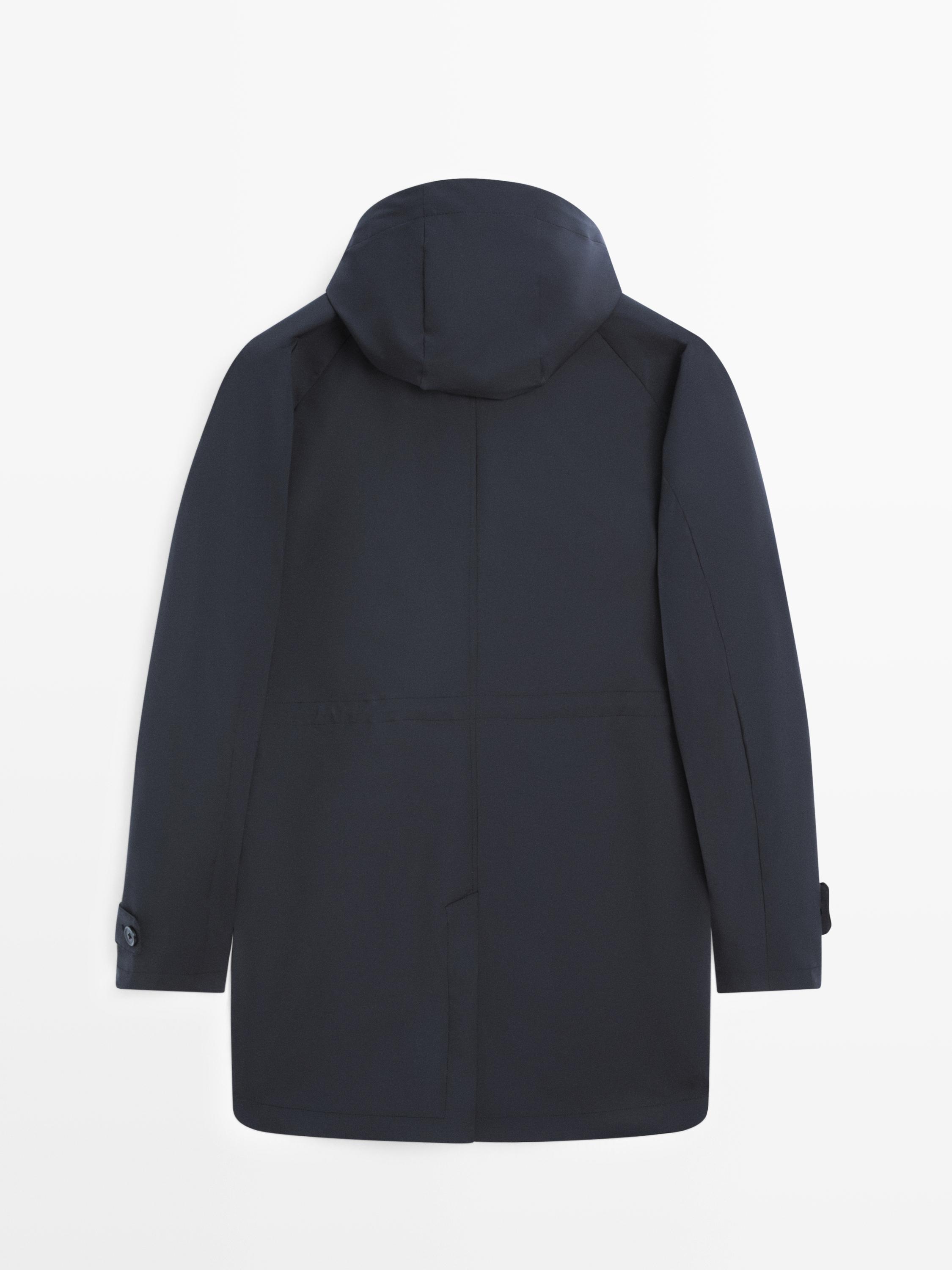 Long hooded parka