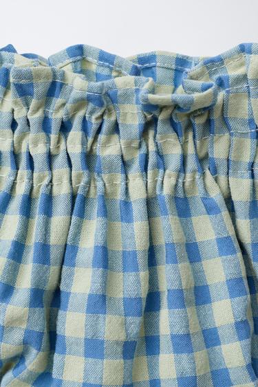 CULOTTE À CARREAUX VICHY - Verdâtre de Zara - Image 3