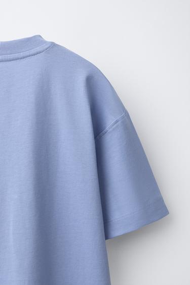 JOGGING T-SHIRT WITH NUMBER AND LABEL - Light blue by Zara - Image 3