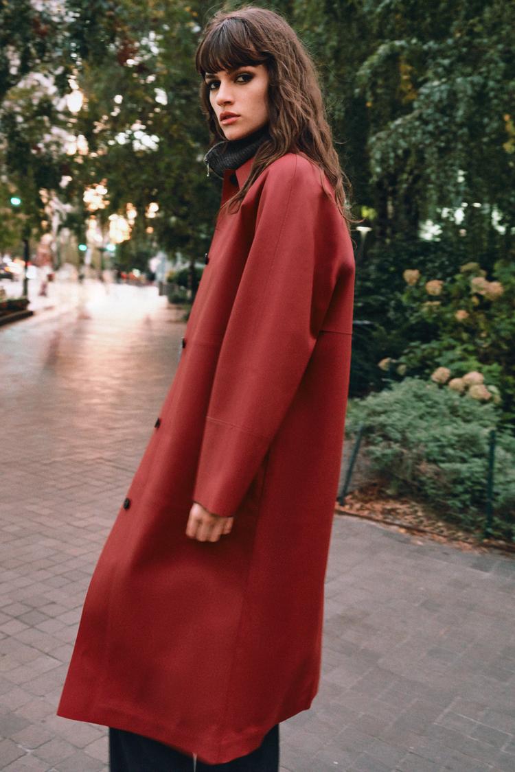 Gabardina larga water resistant zw collection