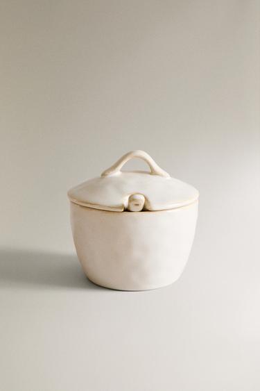Zara STONEWARE SUGAR BOWL - Cream - Image 0
