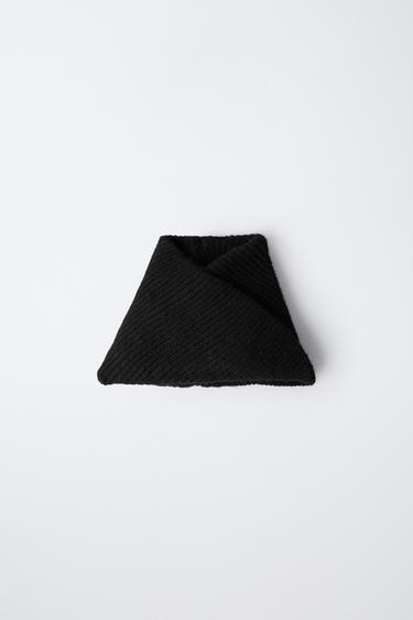 Zara BASIC KNIT NECK WARMER - Black