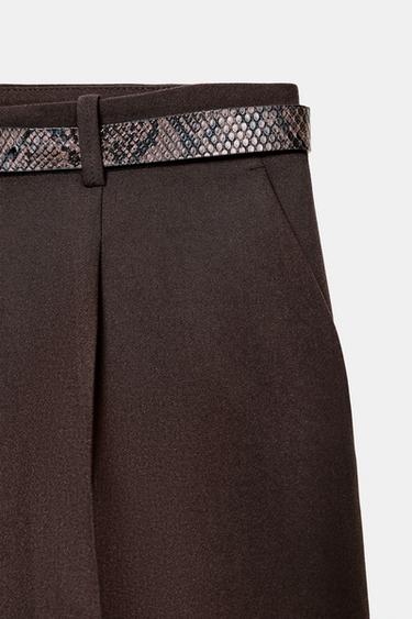 SHORT LONG AVEC CEINTURE - Marron de Zara - Image 6