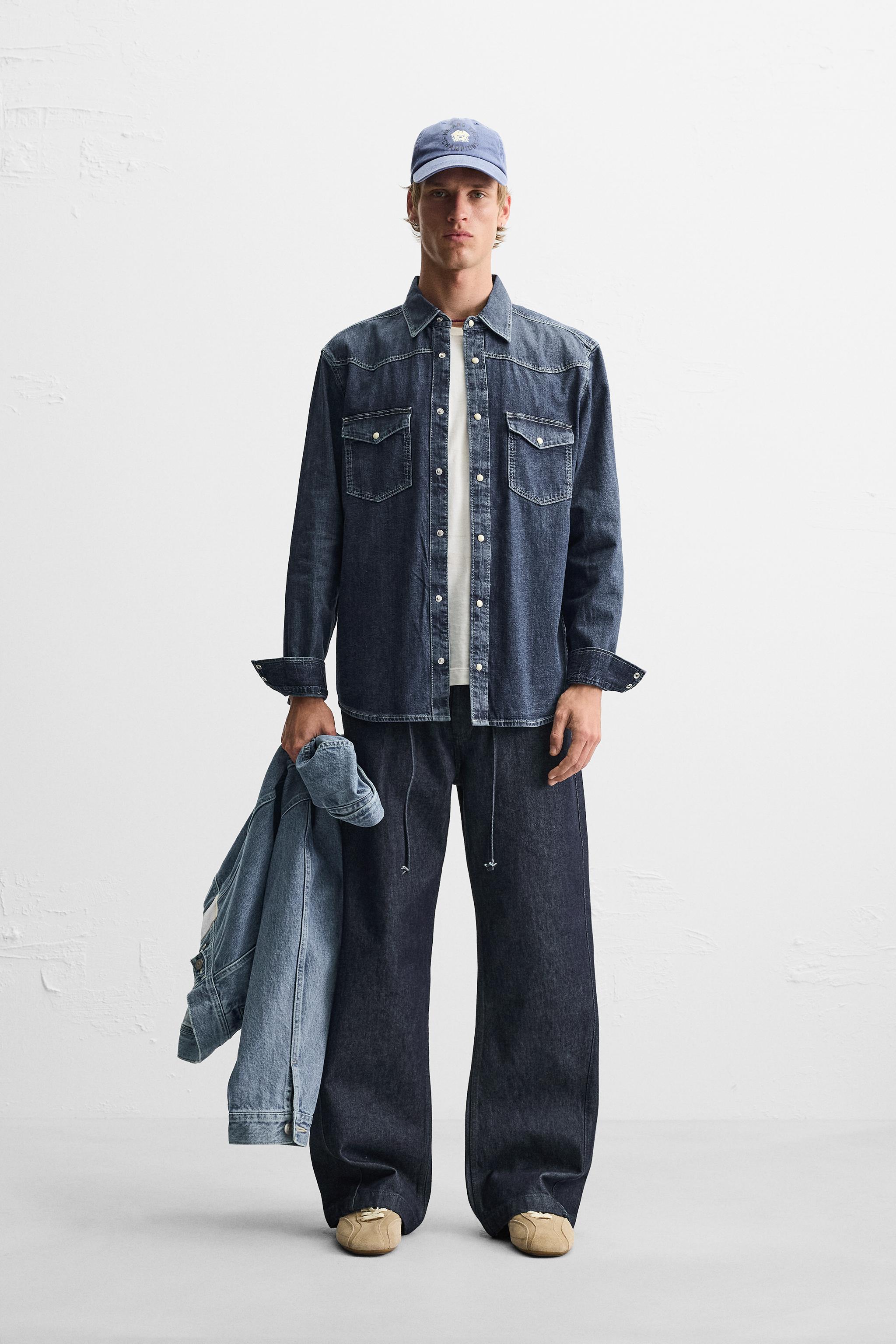 WESTERN DENIM SHIRT - Grey | ZARA Australia