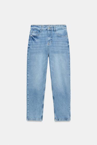 Zara MOM FIT HIGH WAIST JEANS - Light blue