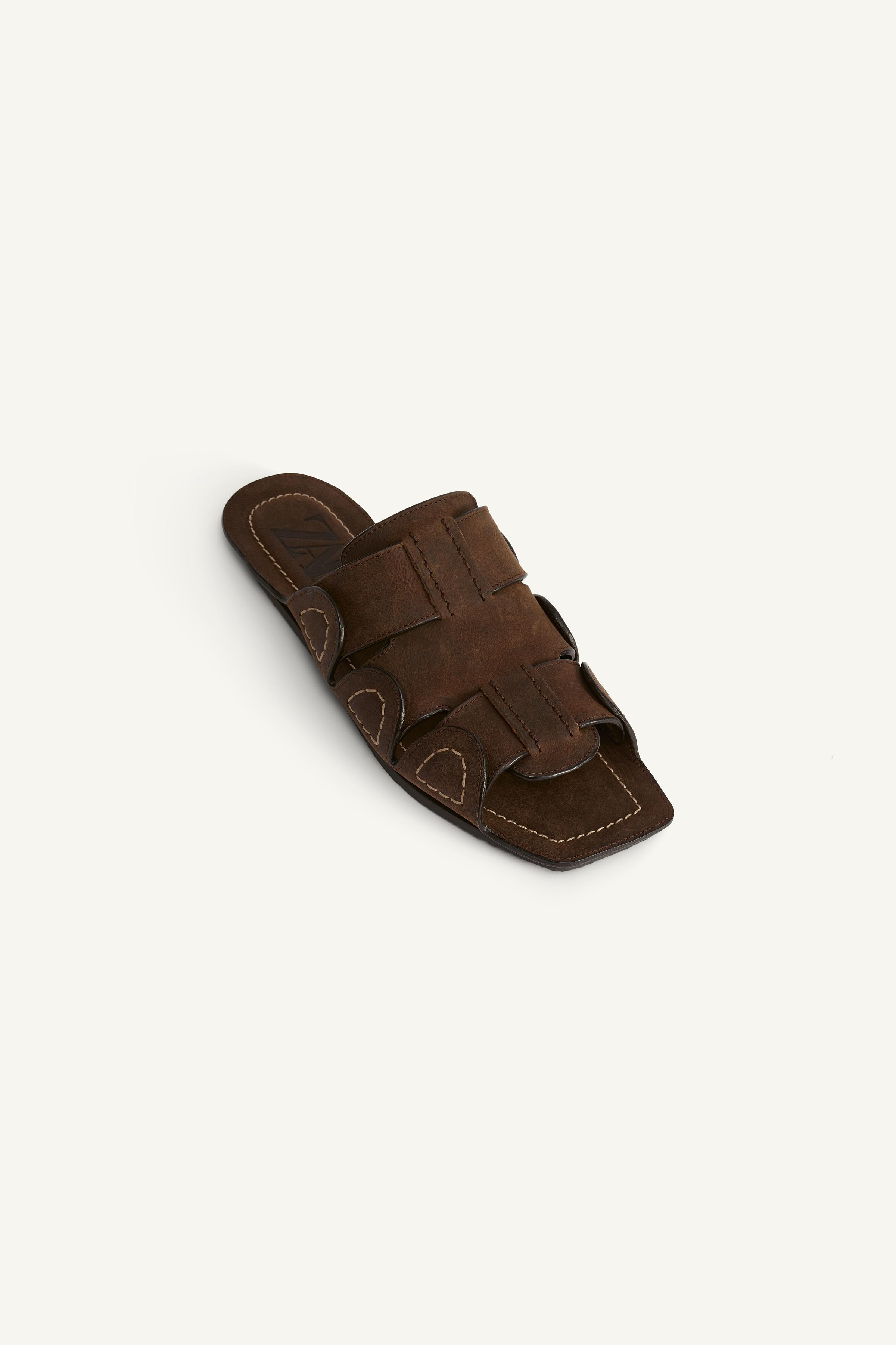 ZARA レザーサンダル Limited Edition EU44 - メルカリ