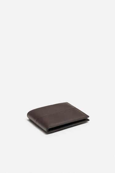 PORTEFEUILLE EN CUIR - Marron de Zara - Image 1