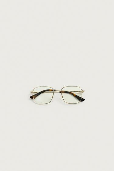 GAFAS METÁLICAS CUADRADAS - Dorado de Zara