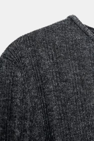 SOFT RIB T-SHIRT - Grey marl by Zara - Image 6