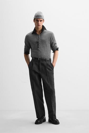 JERSEY CUELLO BOTONES - Gris de Zara - Imagen 0