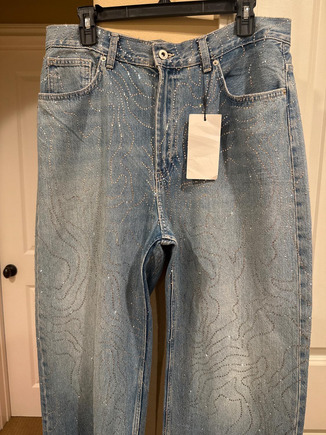 TRF HIGH-WAISTED STRAIGHT SHINY JEANS - Image 2