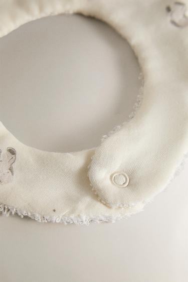 BUNNY BABY BIB - Cream by Zara - Image 2