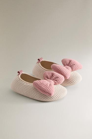 KIDS' BALLERINAS WITH BOW - Beige by Zara - Image 1