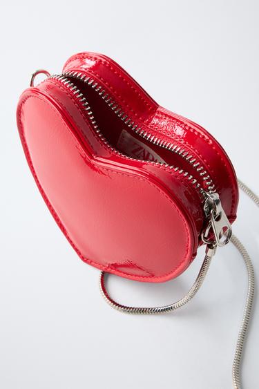 HEART CROSSBODY BAG - Red by Zara - Image 3