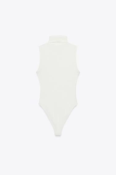 BASIC HIGH NECK BODYSUIT - Ecru by Zara - Image 3