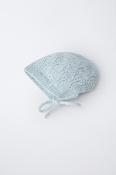 LEAF-DETAIL KNIT BONNET - Aquamarine by Zara - Image 2
