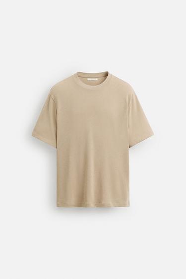 BASIC KNIT T-SHIRT - Sand by Zara