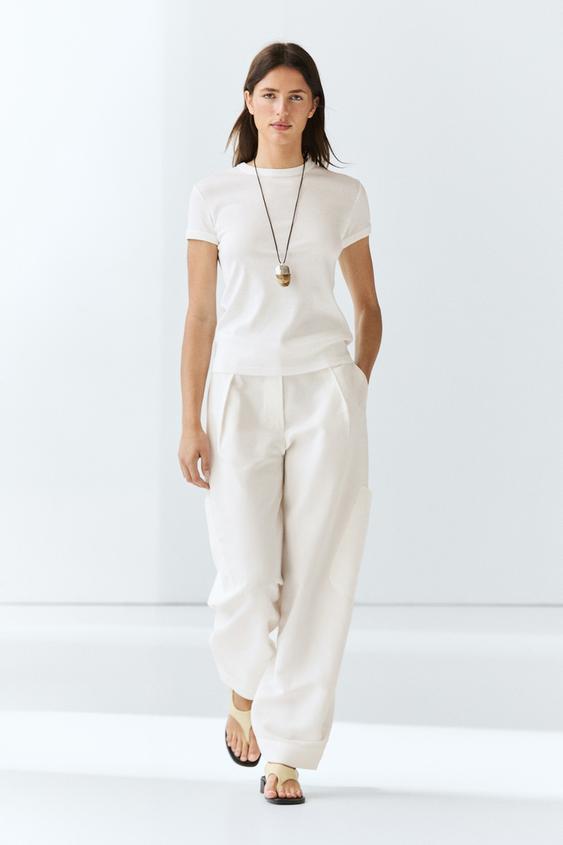 100% cotton short-sleeve T-shirt from Zara - $60