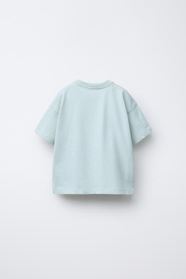 BASIC HEAVY WEIGHT T-SHIRT - Light blue by Zara - Image 1