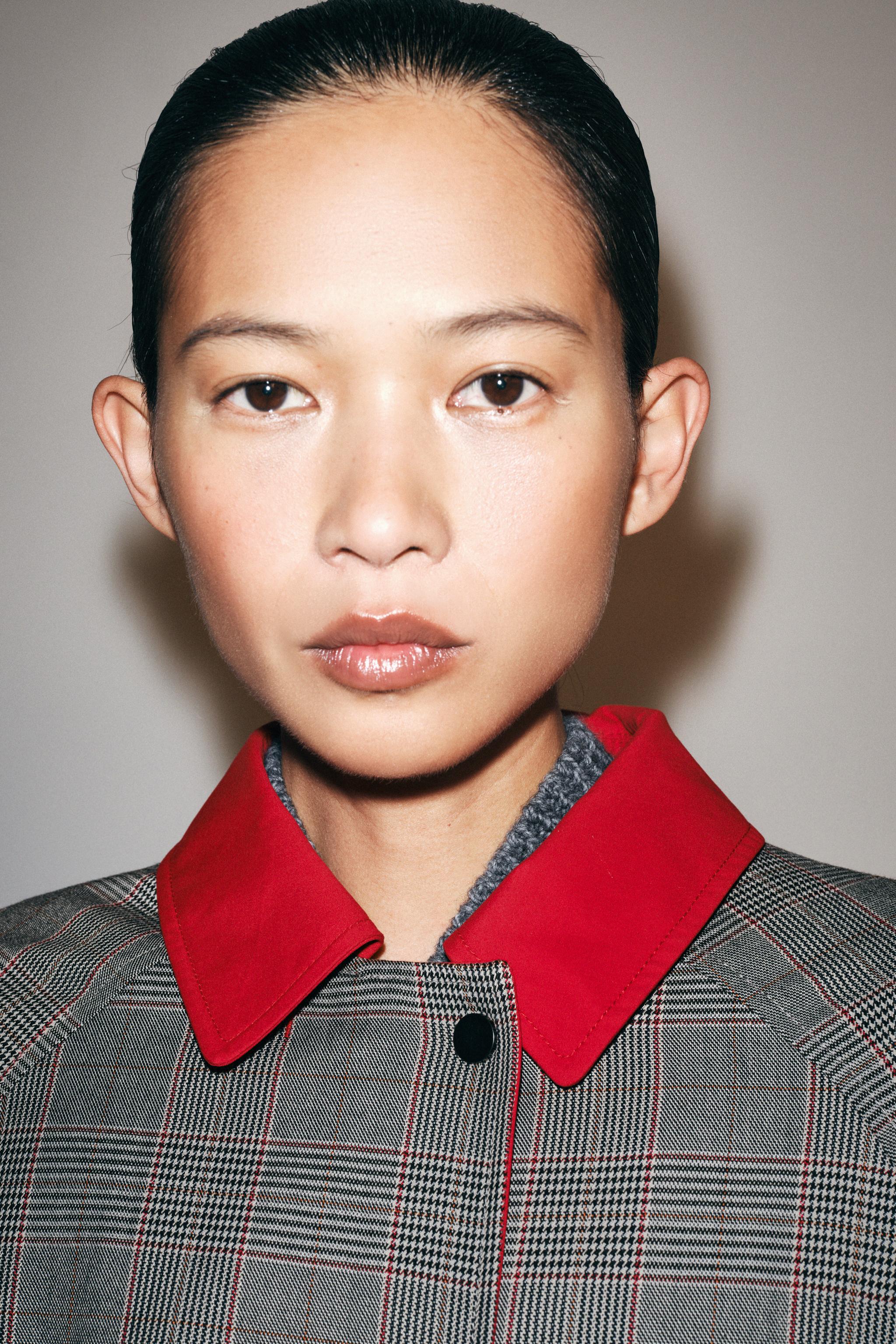 ZW COLLECTION REVERSIBLE LONG PLAID TRENCH COAT