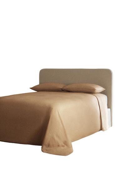 WASHED LINEN DUVET COVER (140 GXM²) - camel by Zara