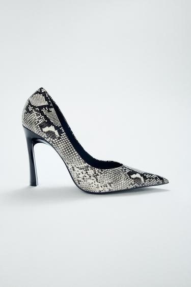 CHAUSSURES À TALONS IMPRIMÉ ANIMALIER - Serpent de Zara