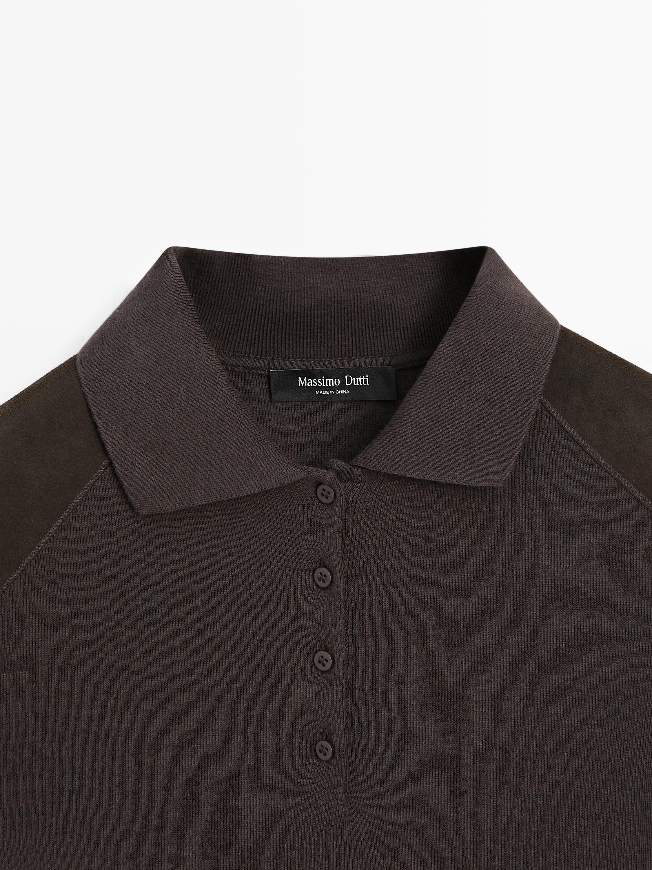 Polo T-shirt with shoulder pads