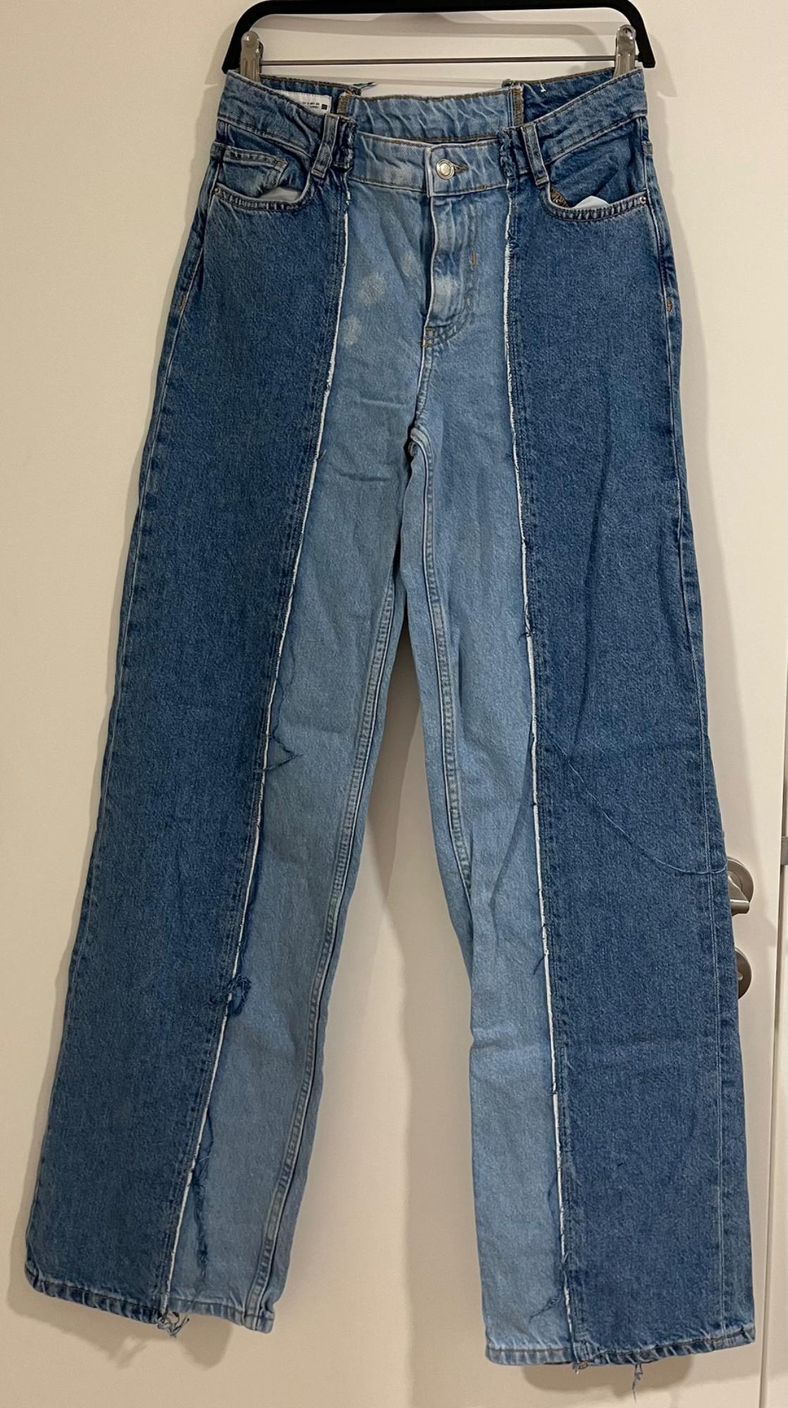 Z1975 STRAIGHT HIGH-WAIST PATCHWORK JEANS
