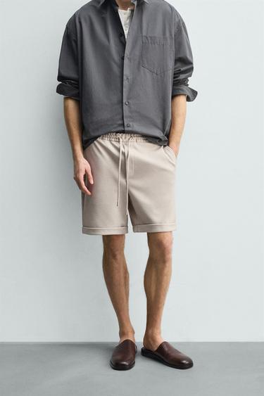 BERMUDA REGULAR FIT CONFORT - Tostado claro de Zara