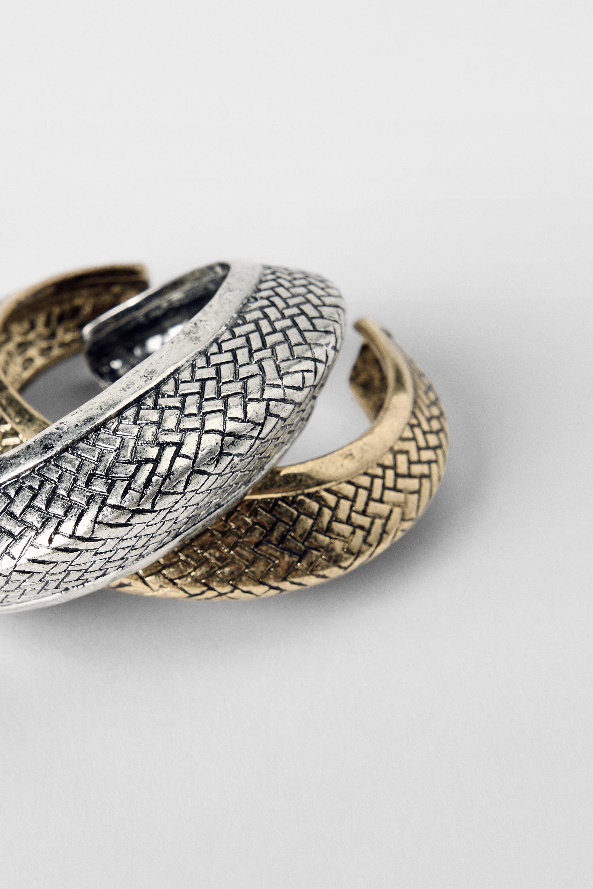 KATE MOSS X ZARA テクスチャーブレスレット2点セット 1856/608 2-PACK OF TEXTURED BRACELETS KATE MOSS X ZARA - Gold